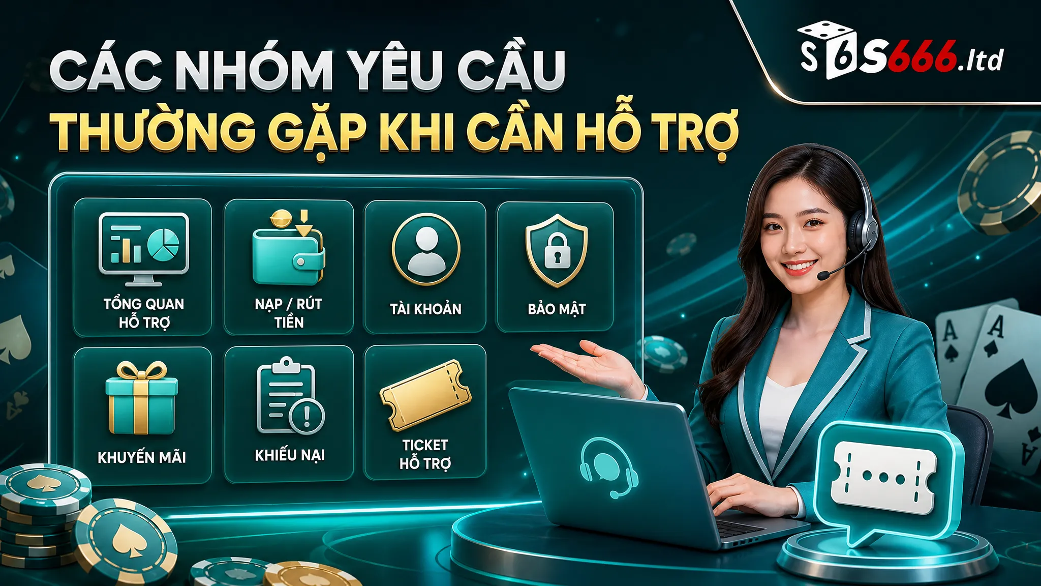 Liên Hệ S666 – Kênh Hỗ Trợ Và Thông Tin Liên Lạc Cần Biết 2 Các nhóm yêu cầu thường gặp khi cần hỗ trợ